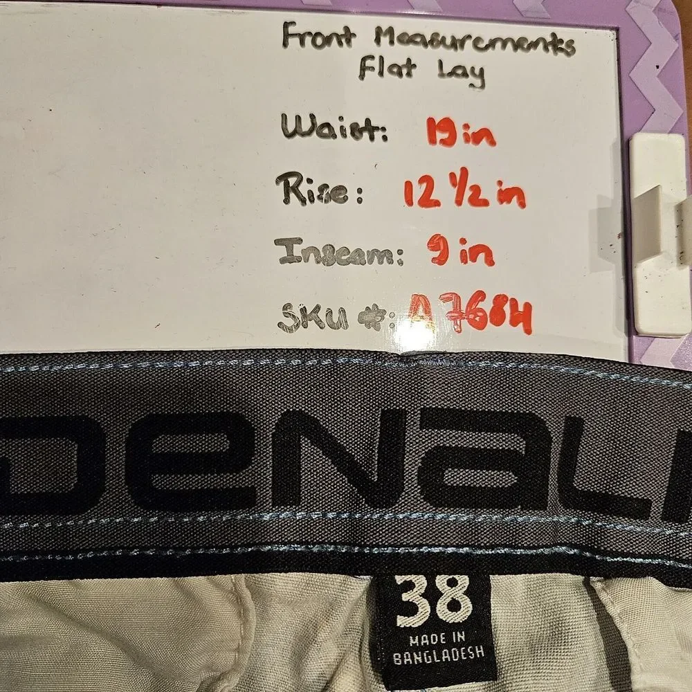 Denali Mens Size 38 Dog Boston Terrier Allover Print Shorts Blue Zip Fly Pockets